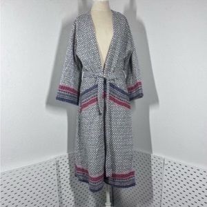 Sundance Kantha Robe with Kimono Style Sleeves Artisan Kantha stitched Quilt